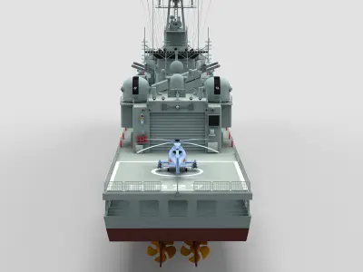 Chinese Navy Type053H3 Jiangwei Frigate 3D model