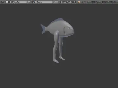 sexy fish Free low-poly 3D model