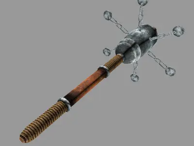 Turkish mace 3D model