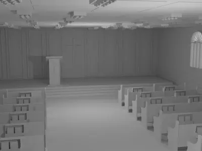 Church Interior No Material 3D model