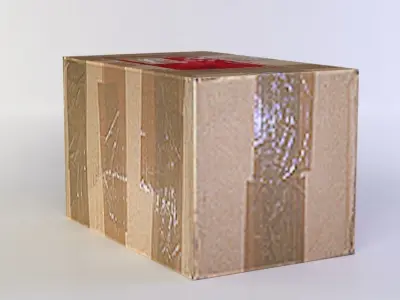 Paper box Low-poly 3D model