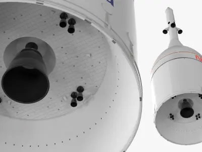NASA Orion Crew Capsule with Service Module Simplified 3D model purchase