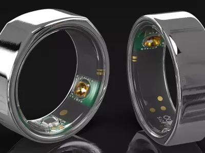 Oura Ring Chrome 3D model