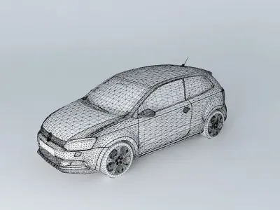 Volkswagen Polo GTI Mk5 Typ 6R 2012 Free 3D model