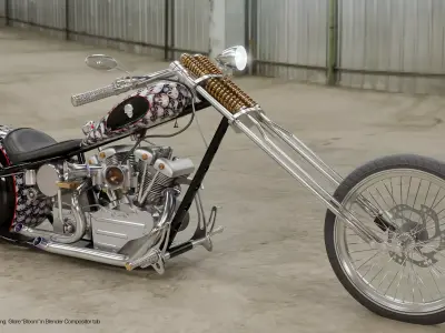 Street Chopper - Skull Theme 3D model
