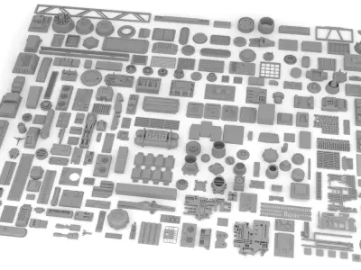 Star Wars KitBash Hard Surface Sci-fi Greeble 1-1 scale 3D model