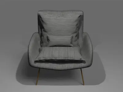 Armchair With Pillows 3d Model Free 3D model