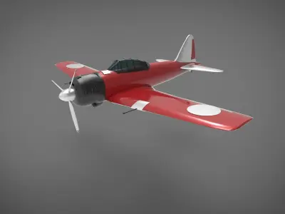 A6M3 32 Mitsubishi Zero fighter plane 3D model
