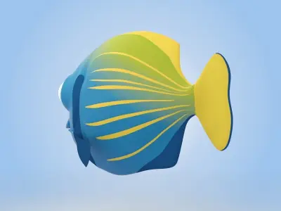 Emperor Angelfish 3D model