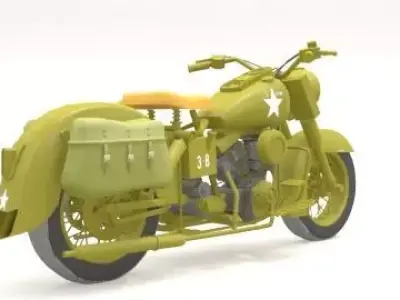 military motorcycle  3D model