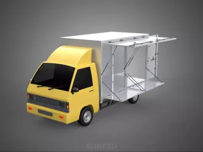BOX TRUCK PICKUP BAKKIE WIND DEFLECTOR TRAILER ROOF SPOILER CAB 3D model