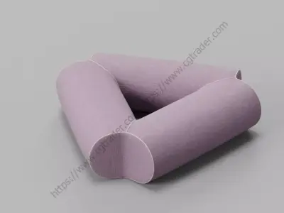 Bench Pod Triple Free 3D model