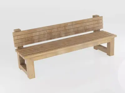 Bench - game model Low-poly 3D model