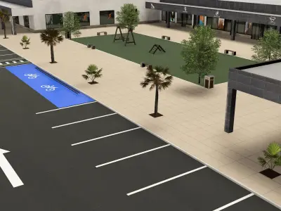 Commercial mall 3D model