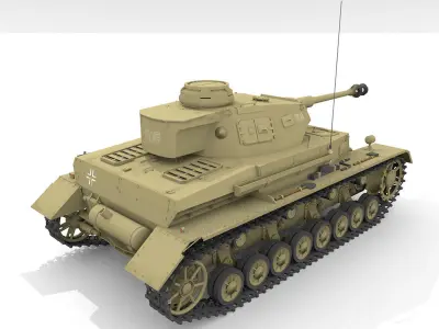 Panzer IV Ausf G Medium Tank 3D model