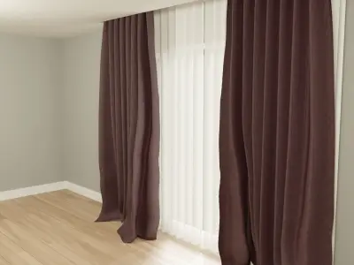 Modern curtains - model 2 Free 3D model