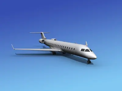 Bombardier CRJ700 Unmarked 2 3D model