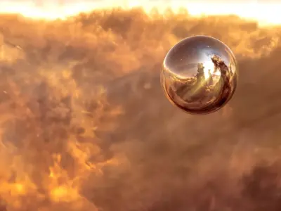 Cosmic Majesty 8K Ultra-HDRI Golden Nebula Pillars 32-Bit EXRHDR 3D model