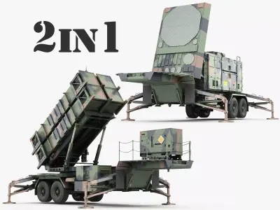 Anti-aircraft system MIM-104 Patriot 3D model