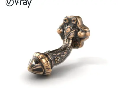 Eclectic Iron Handle Historic Design model pack Low-poly 3D model