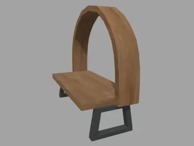 Low Poly Bench 010 Low-poly 3D model