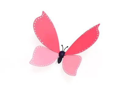 Butterfly Wing Flapping 02 Animated for Game  Low-poly 3D model