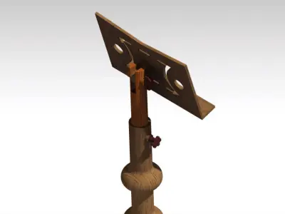 Wooden music stands Free 3D model