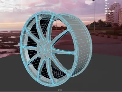 Car wheels 3D model