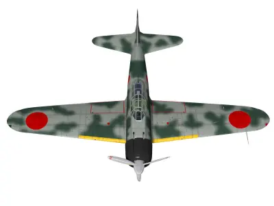 A6M2 Zero fighter Type 21  3D model