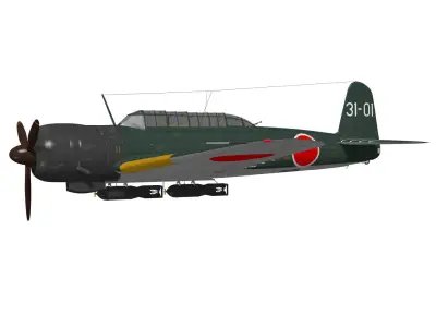 Nakajima B6N1 Tenzan Type11 3D model