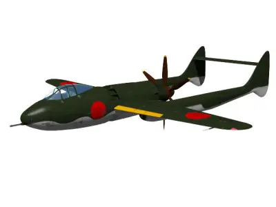 Mitsubishi J4M senden 3D model
