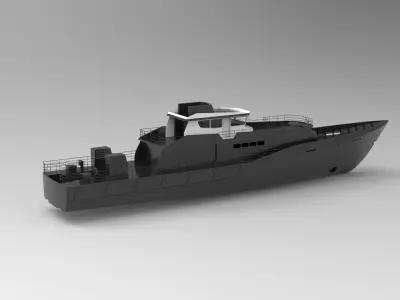 Luxury yacht 3D model