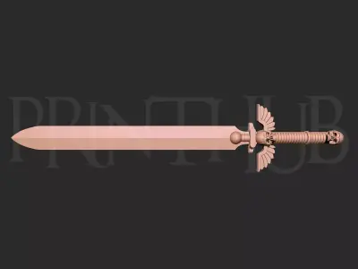 Space Marine Power Sword STL 3D Print Cosplay Prop STL file 3D print model