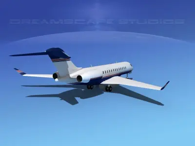 Bombardier Global 5000 V15 3D model