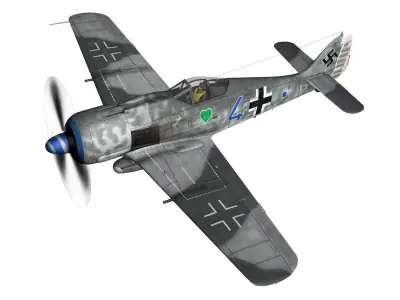 Focke Wulf - FW190 A8 - Blue 4 3D model