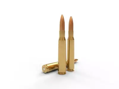 127x108mm Ammo Low-poly 3D model