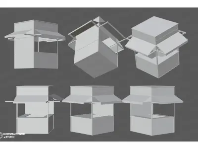 drinks stall 3D model