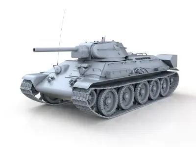 T-34-76 - Model 1942 - Factory 112 - Soviet Medium Tank  3D model