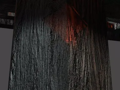 Weapon Katana Sword Blade Three blades Series 1 Low-poly 3D model