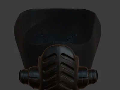 Gas mask helmet 3d model scifi Low-poly  Low-poly 3D model 573