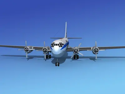 Boeing 377 United Airlines 2 3D model