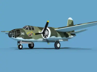 Douglas A-20A Havoc V03 3D model