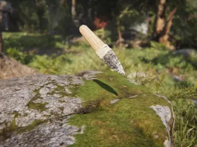 Improvised Weapons and Crafting Materials Low-poly 3D model