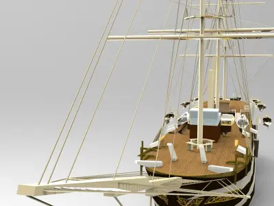 USS Constitution Ship 3D model