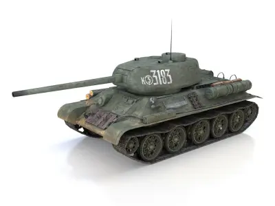 T-34 85 - Soviet medium tank - 3183 3D model