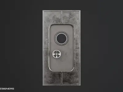 Industrial Door - Bulkhead Door - UE4 And UE5 Optimized Low-poly 3D model