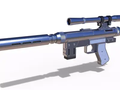 Blaster pistol SE-14R of Lando Calrissian 3D model