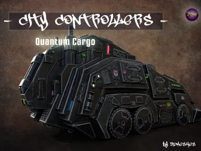 City Controllers - Quantum Cargo - PBR lowpoly Low-poly 3D model