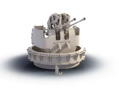 twin Bofors SP48 3D print model