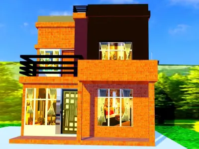 house design for gaming Free 3D model